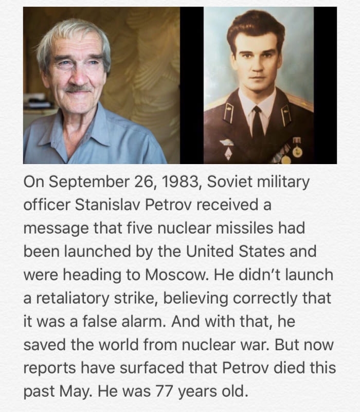 RIP Stanislav Petrov