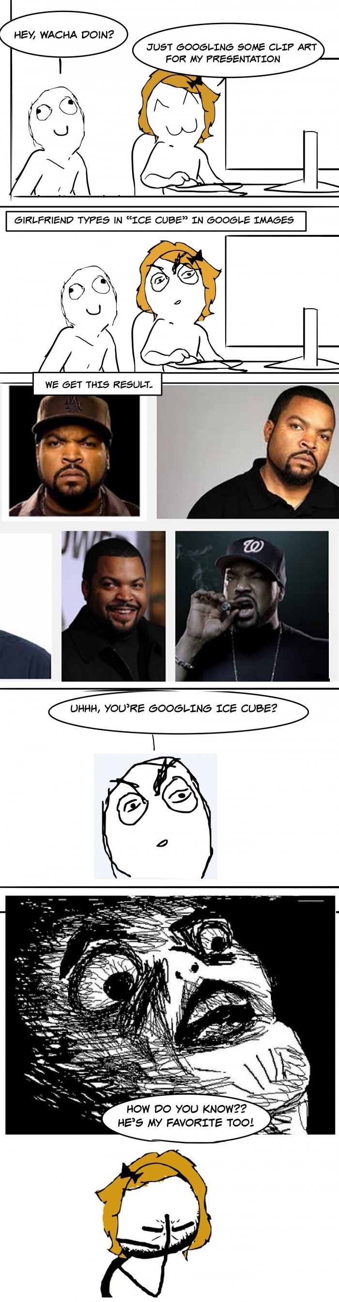 She was searching for ice cubes clip art, not the rapper..