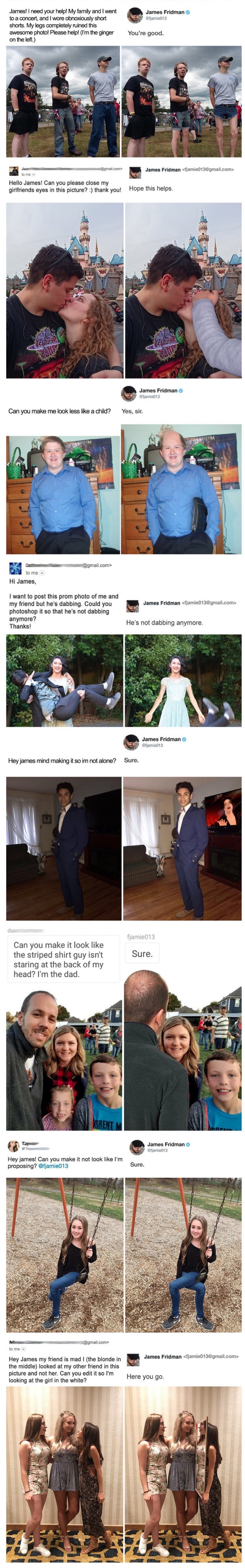 James Fridman, the great Photoshop trickster, is at it again!