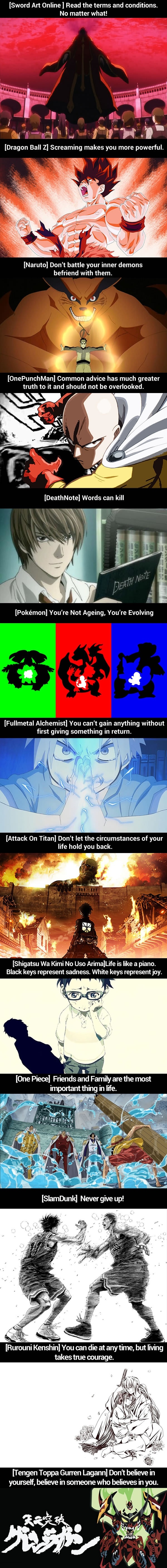 What is the best lesson you learnt from anime?