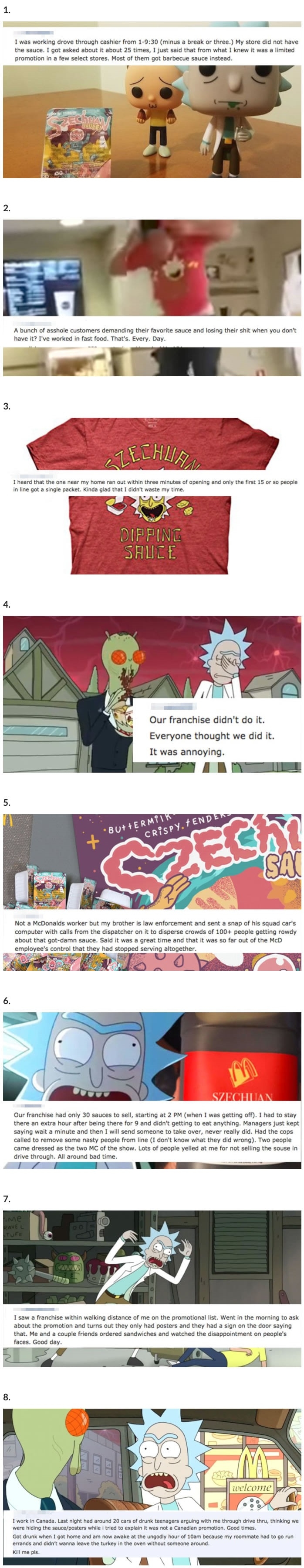 Szechuan sauce nightmare stories from McDonalds employees