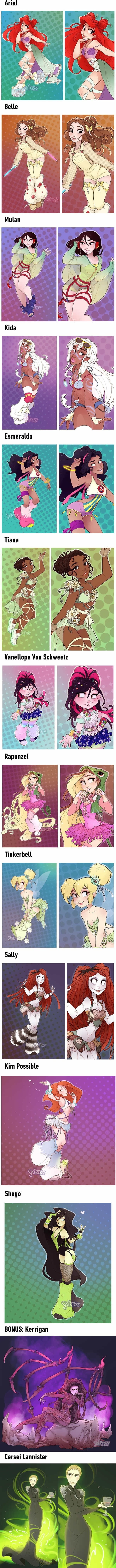 Artist transforms Disney characters into ravers