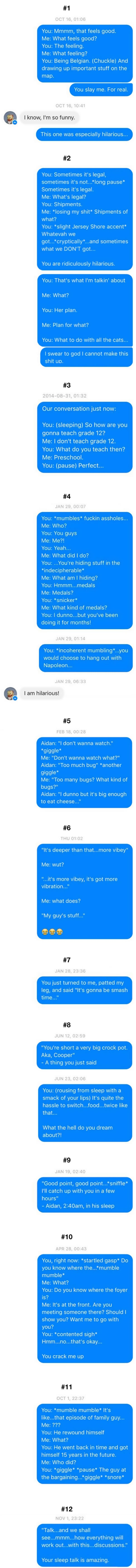 Wife posts all the things husband tells her in his sleep