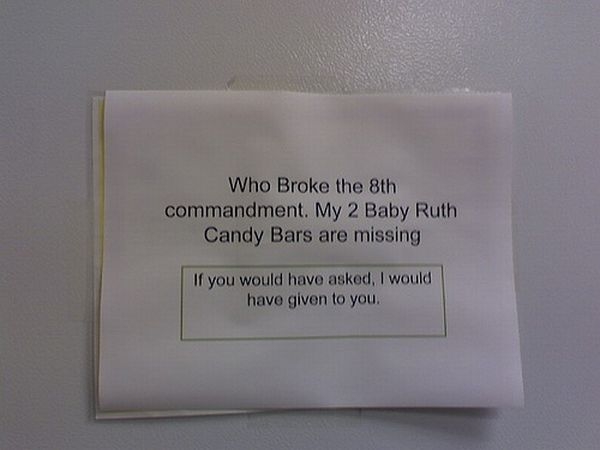 Who broke the commandment?
