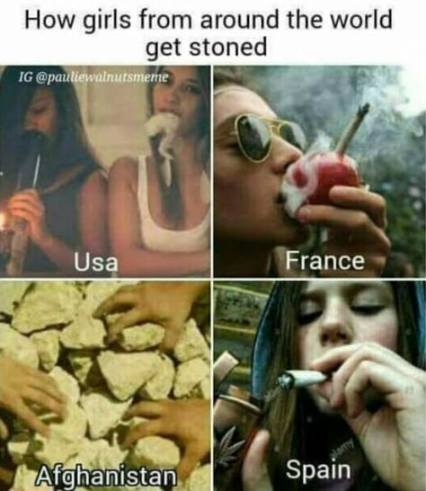 How girls from around the world get stoned