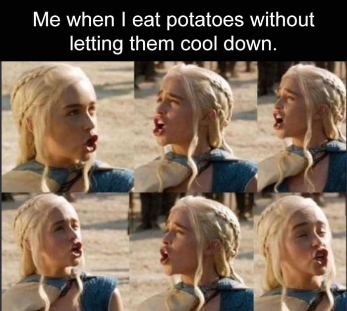 Eating potatoes