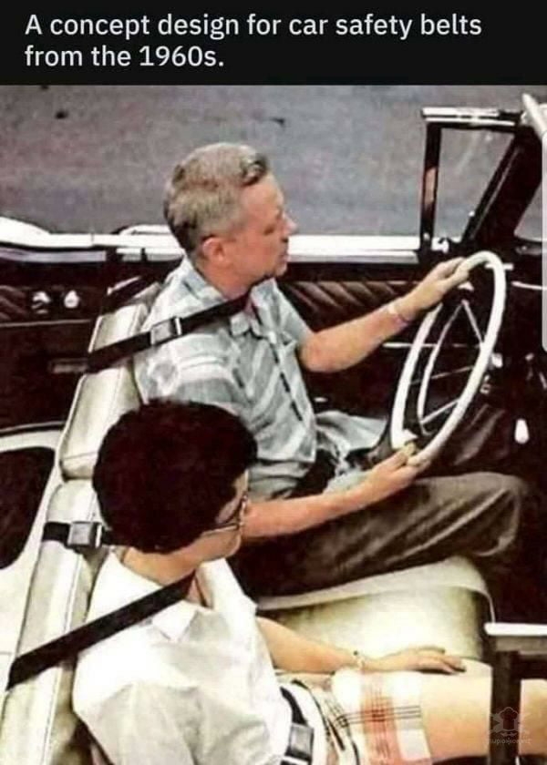 Design for safety belts from 1960