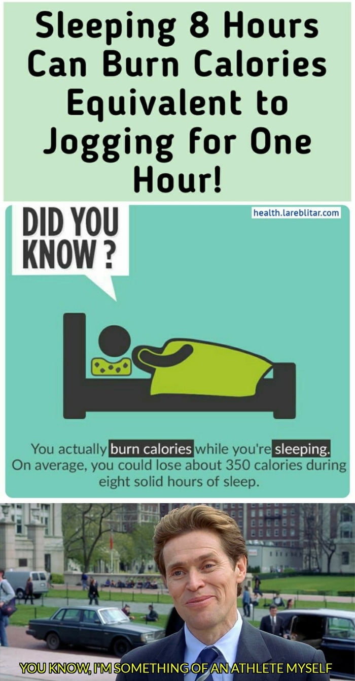 Sleeping burns calories