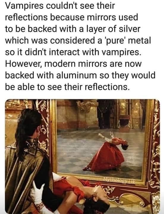 Vampires reflections in mirrors