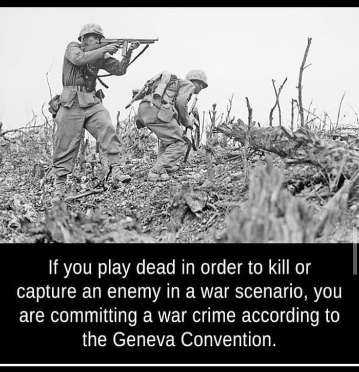 If you play dead in war