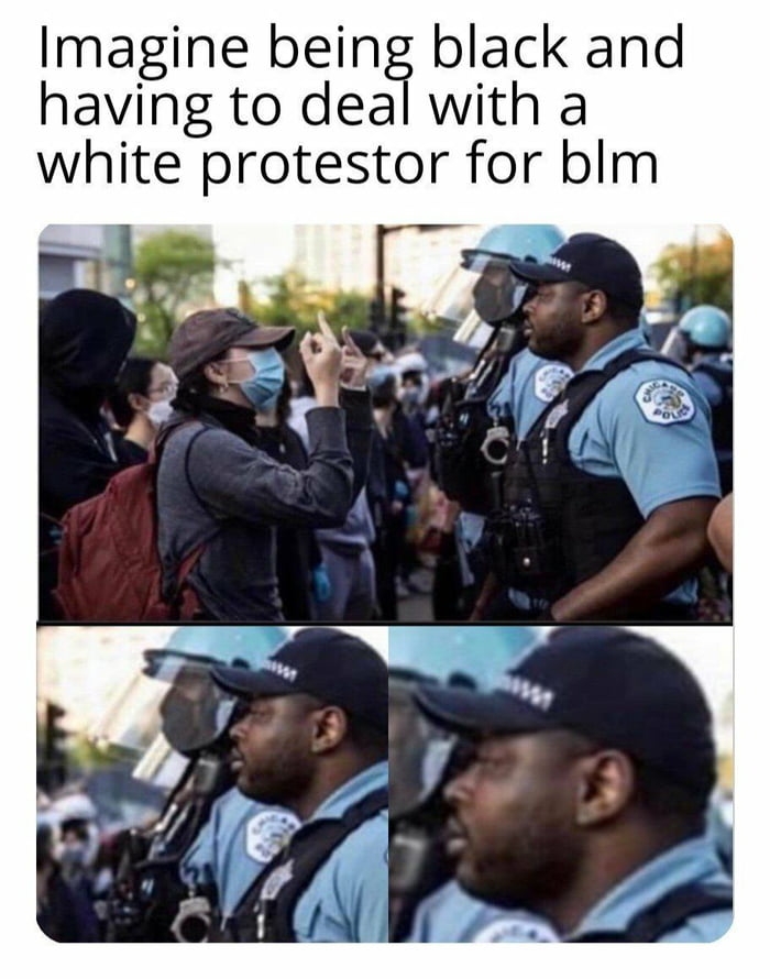 White protesters at Black Lives Matter