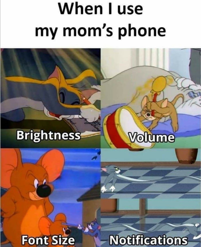 When I use my mom's phone