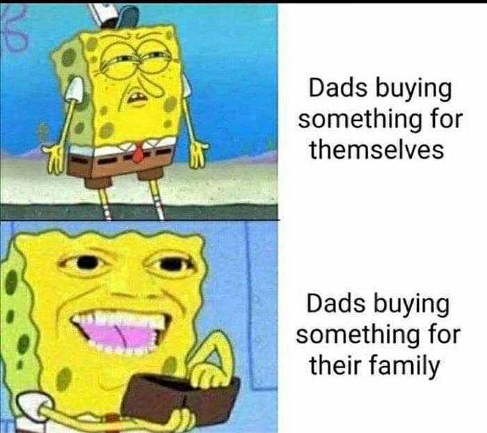 Dads buying something