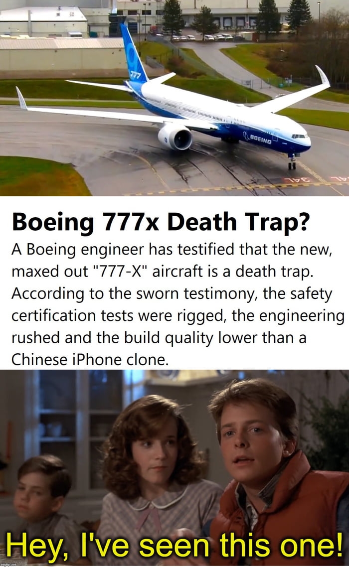 Boeing 777-X death trap