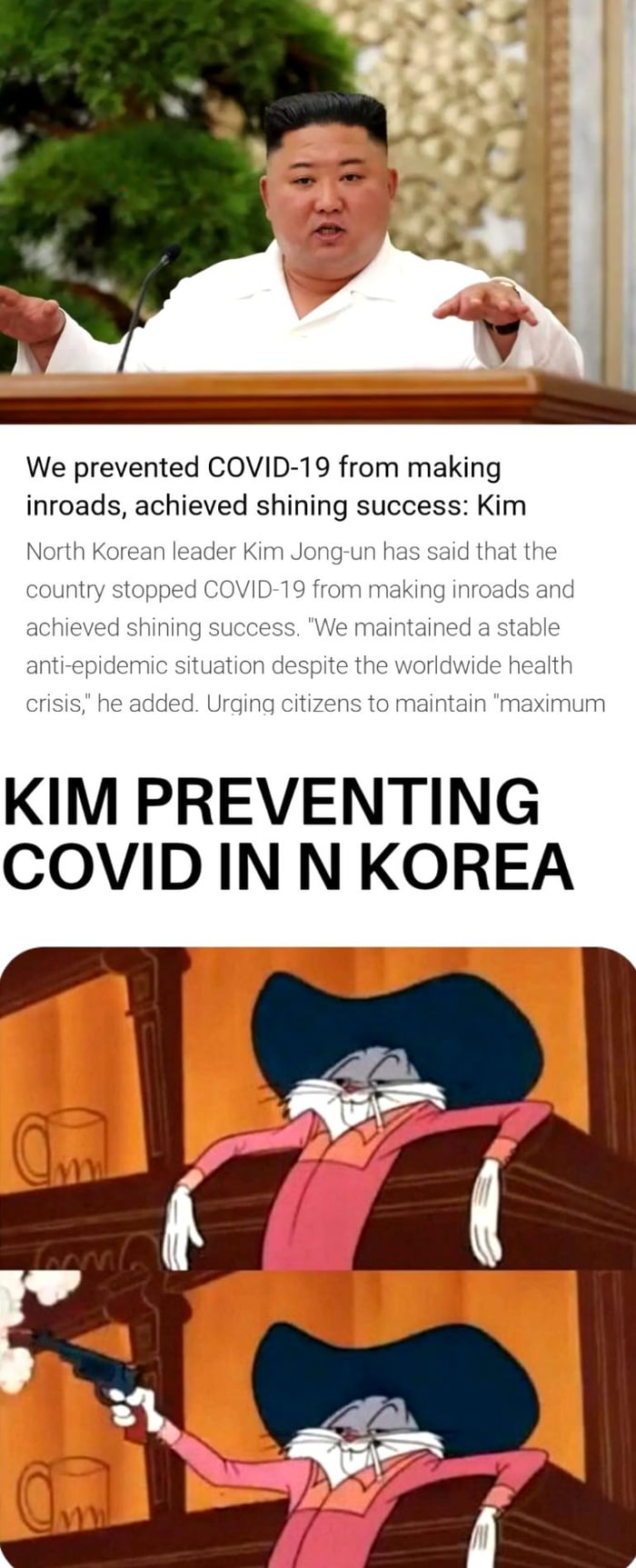 Kim Jong-Un prevented Covid-19 in North Korea