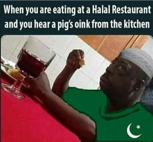 Eating at halal restaurant