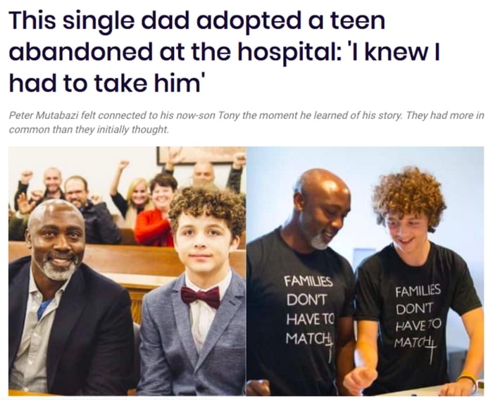 Single dad adopted a teen