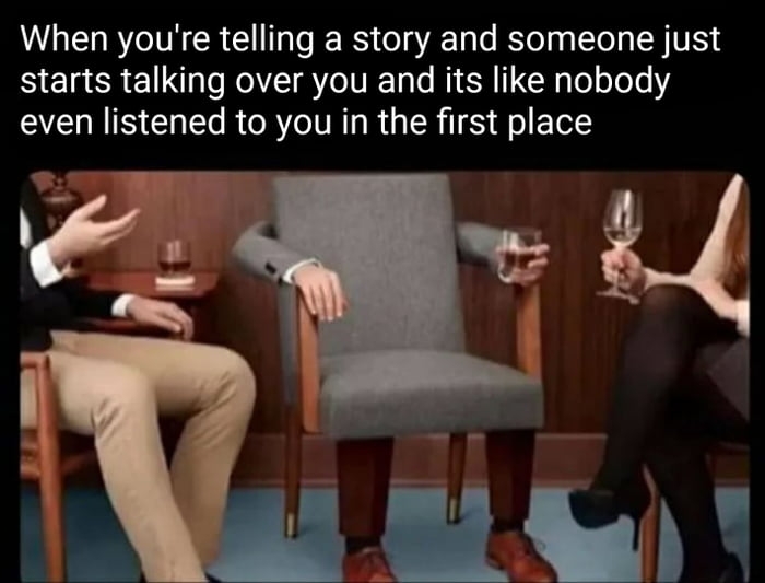 When you're telling a story