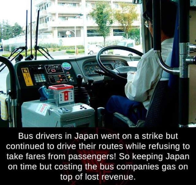Bus drivers strike in Japan