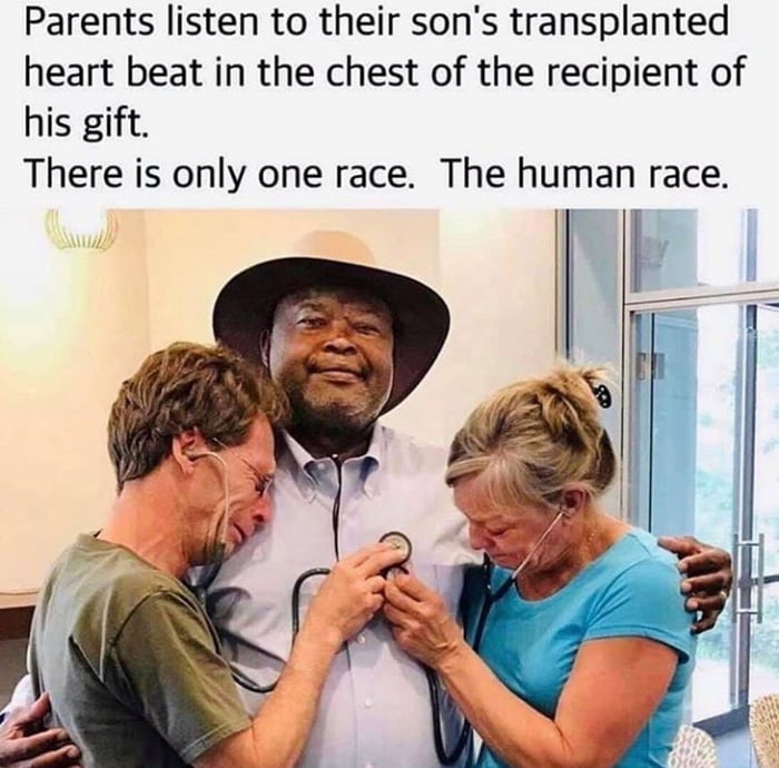 Parents listen to their son's heart