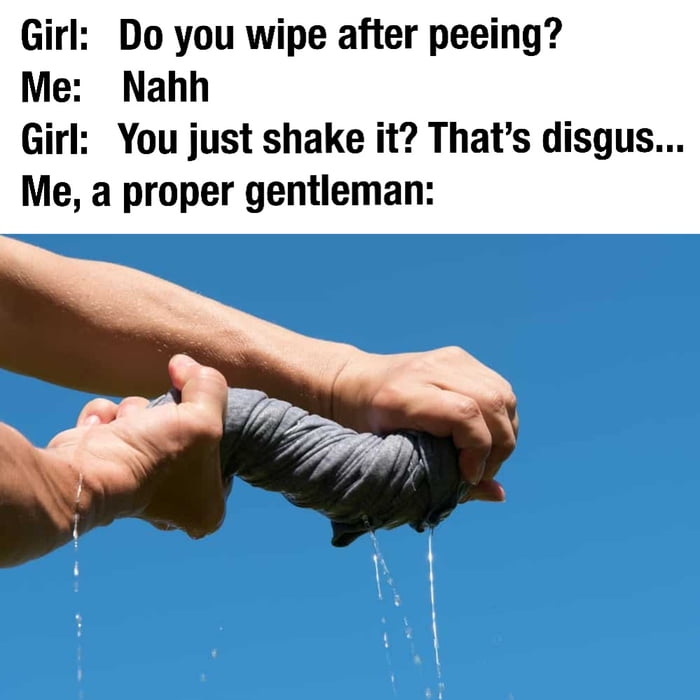 Do you wipe after peeing