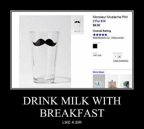Drink milk with breakfast
