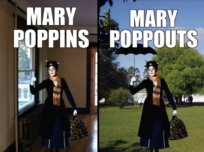 Mary pops everywhere.