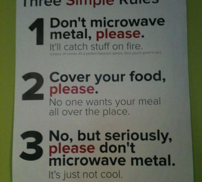 Microwaving your food