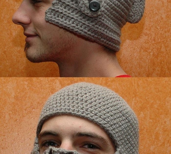 Crocheted Knight Helmet