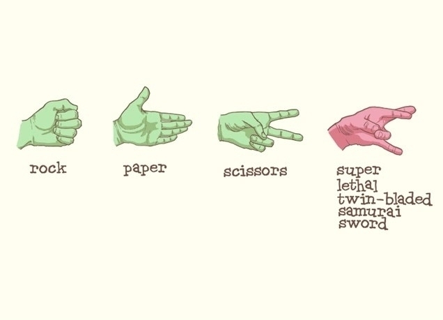 Rock paper scissors with twist