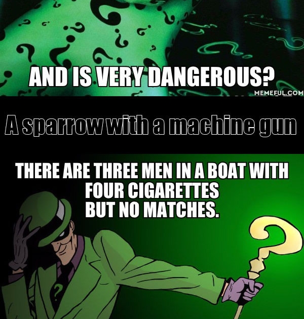 Riddles from the Riddler, can you solve them?