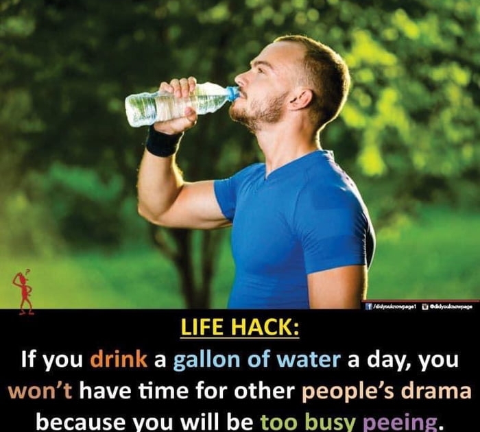 Drinking water is good for you
