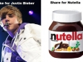 Justin Bieber vs Nutella