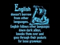 English doesn't borrow!