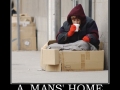 A man's home