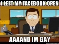 I left my FB open