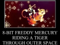 Freddie riding a tiger