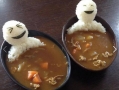 Edible men in curry soup