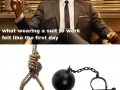 Wearing a suit to work