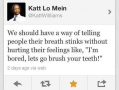People with bad breath