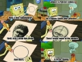 Spongebob drawing a circle