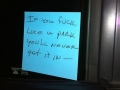 Epic windshield note!