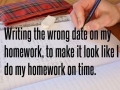 Doing homework late