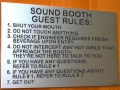 Sound Booth Guest Rules