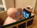 Box train with iPad
