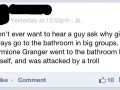 Girls going to bathrooms