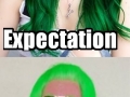 Dying your hair green