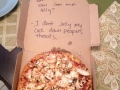 Dirty joke delivered with pizza