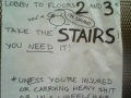 Elevator Note