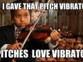 Pitches love vibrato